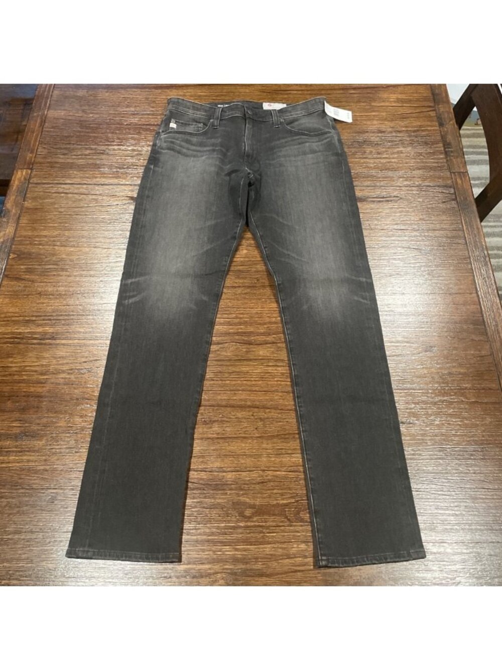 AG Tellis Slim Jean 32x32 Faded Black Distressed Stretch AG-ED Denim360 1783IBK